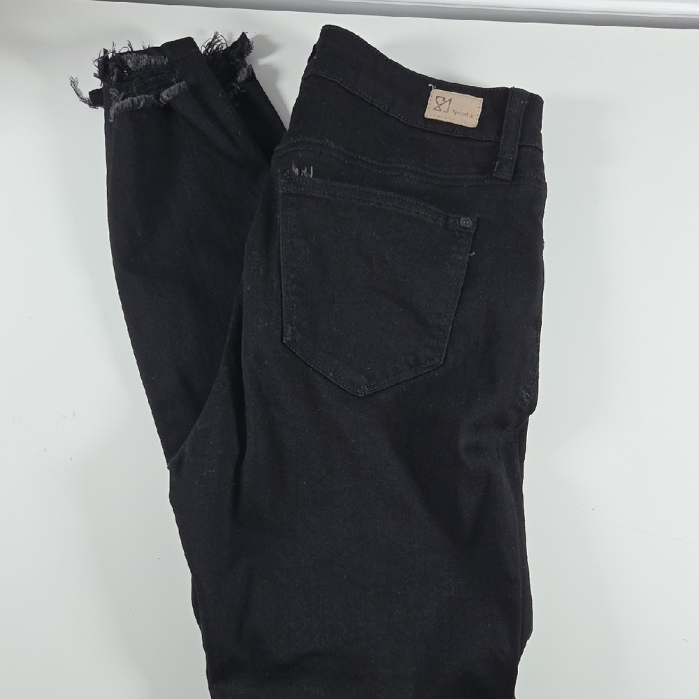 Special A Black Distressed Skinny Jeans Size 7 - Picture 4 of 4